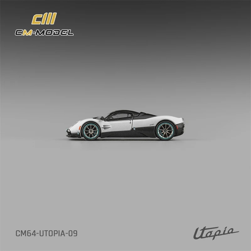 [PreSale] CM MODEL 1:64 Pagani Utopia pearl white with carbon Diecast Model Car