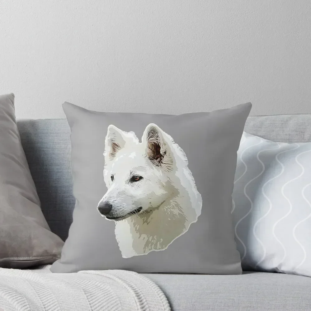 

White Swiss Shepherd Stunning White Dog Throw Pillow christmas pillowcases Cushions For Children pillow