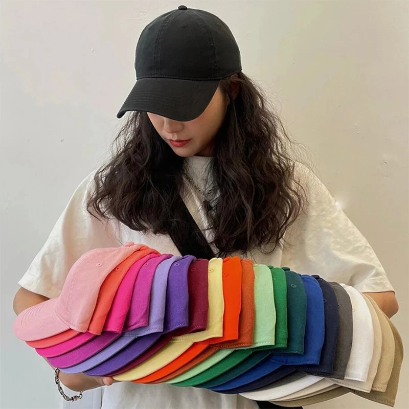 Summer Solid Color Women Sport Baseball Cap Adjustable Unisex Baseball Caps Family Baseball Sun Hats Hip-hop Hat Wholesale Caps