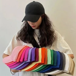 Gorra de béisbol deportiva de Color sólido para mujer, gorras de béisbol Unisex ajustables, sombreros de Sol de béisbol familiares, sombrero de Hip-hop, gorras al por mayor, Verano