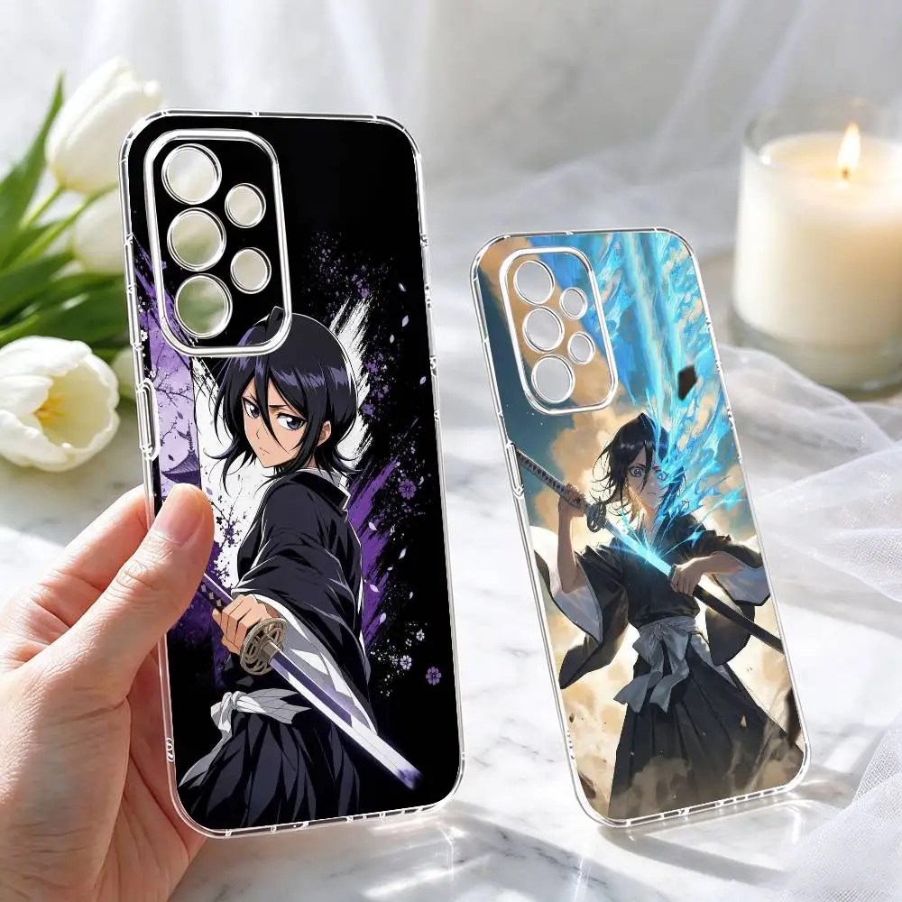 Rukia Kuchiki Bleach  Phone Case Transparent Silicone Soft For Samsung S25,S24,S21,S22,S23,S30,Ultra,S20,Plus,Fe