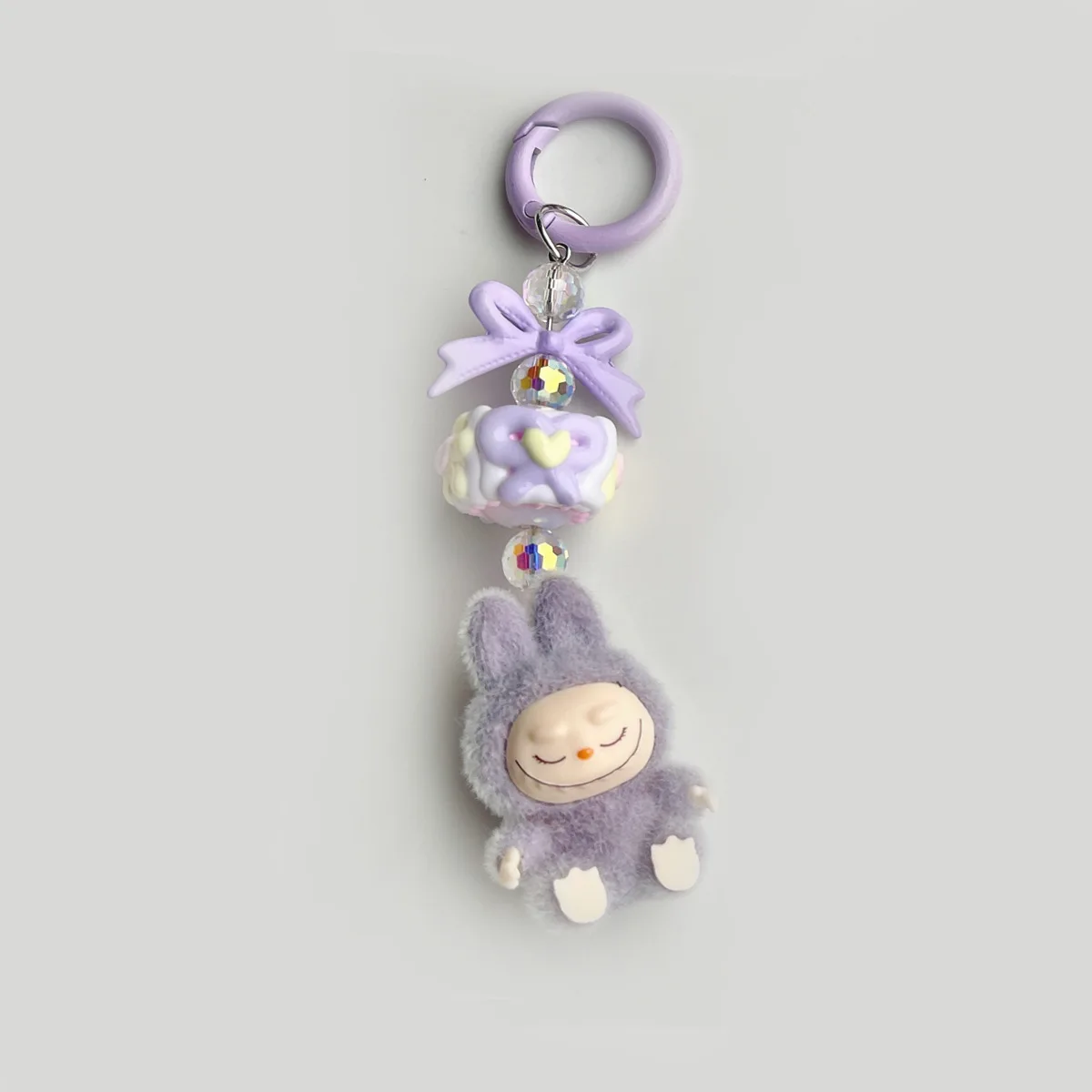 New Labubu Kawaii Particles Keychain Bag Cell Phone Charm Key Chain Gift Couple Gift Festival