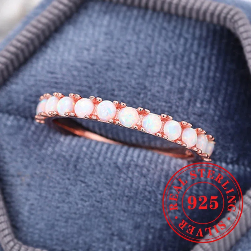 

Huitan Bohemia S925 Серебряные кольца с опалом для женщин Серебряный цвет/Розовое золото Цвет Темпераментные милые кольца для девочек Подарки Изящные ювелирные изделия