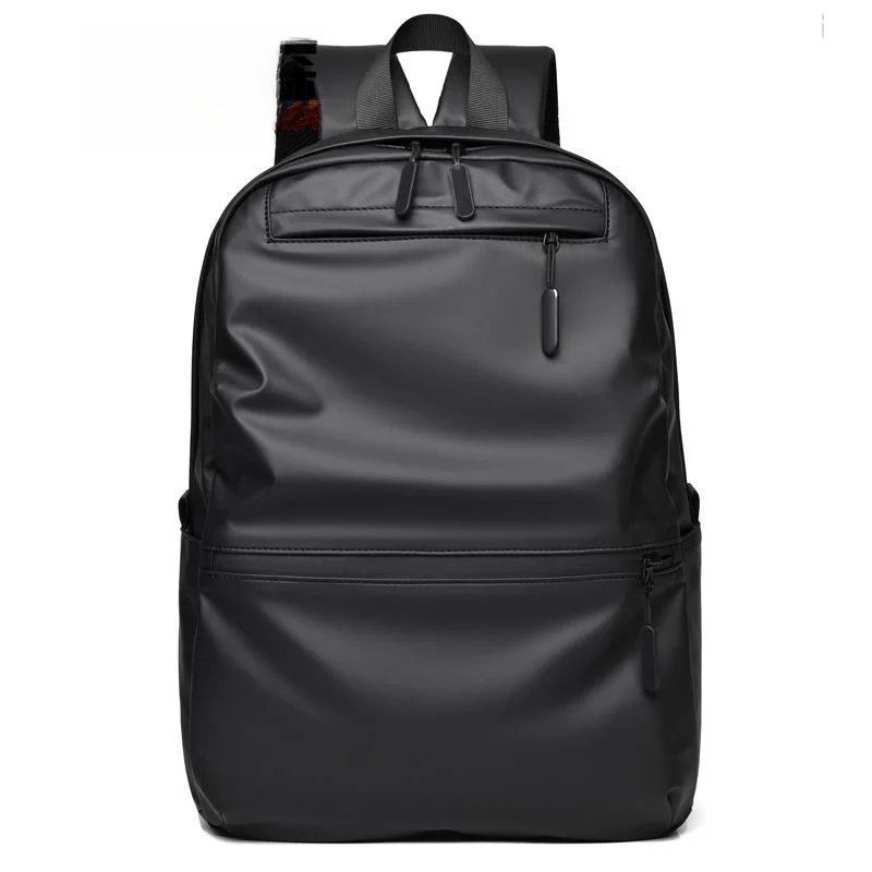 Waterproof Leather Membrane Men's Backpack Large Capacity 15 Inch Business Fashion Trend Lightweight Cross-Border New Model