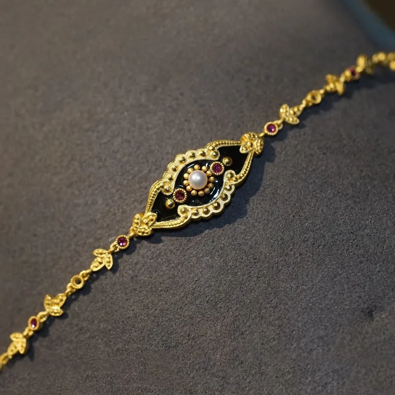 

Vintage Fashion Crystal Exquisite Jewelry Bracelet for Women Luxury New Charm Bracelet Accessories Wholesale Anniversary Gift