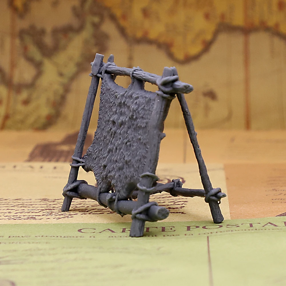 Tanning Rack Terrain Scenery Unpainted Resin Miniature Tabletop RPG Wargaming Prop