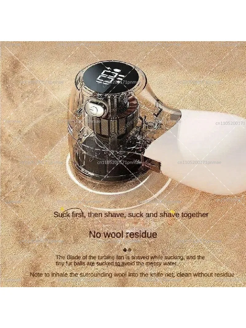 Electric Fabric Shaver Lint Remover with Digital Display Rechargeable 2 in 1 Clothes Shaver for Sweater Pill Remover