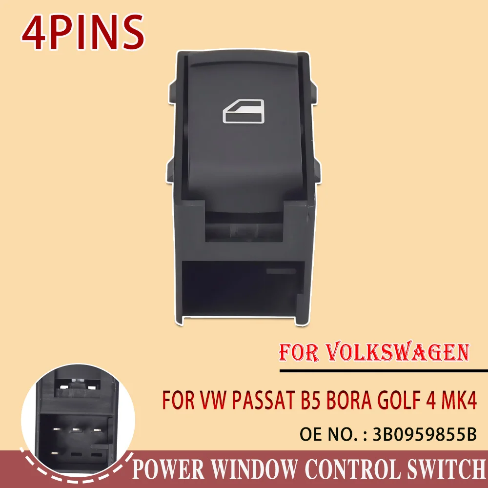 3B0959855B Power Passenger Window Glass Lifting Paired Switch Control Button For VW Passat B5 Bora Golf 4 MK4 3B0959855B