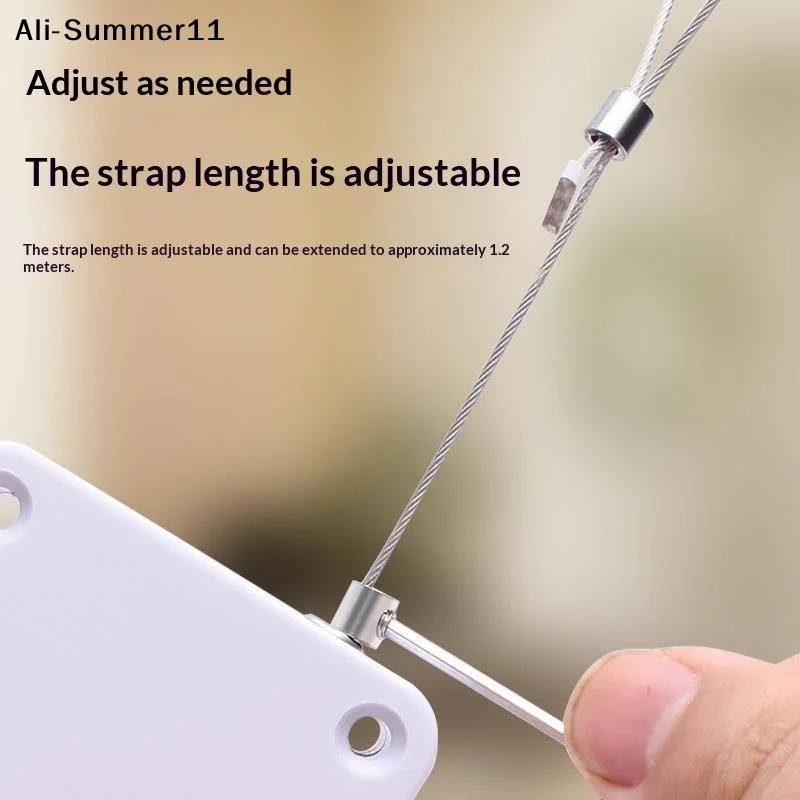 【Y】Black White Door Closer Automatic Sensor Bold Drawstring Shutdown Device Non Punching Telescopic Sliding Door Close Device