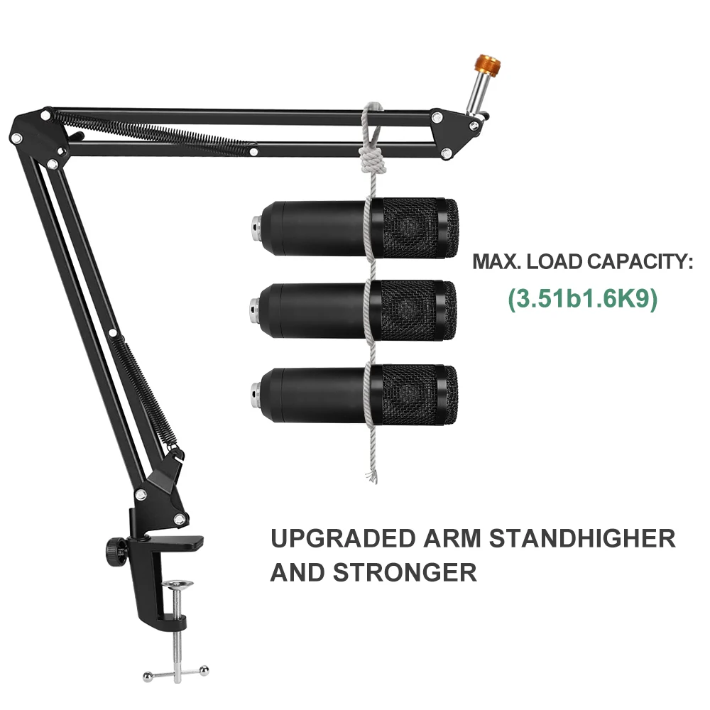 Professional Scissor Arm Stand For Bm800 Microphone Stand With A Spider Cantilever Bracket Universal Shock Mount Mic Holder