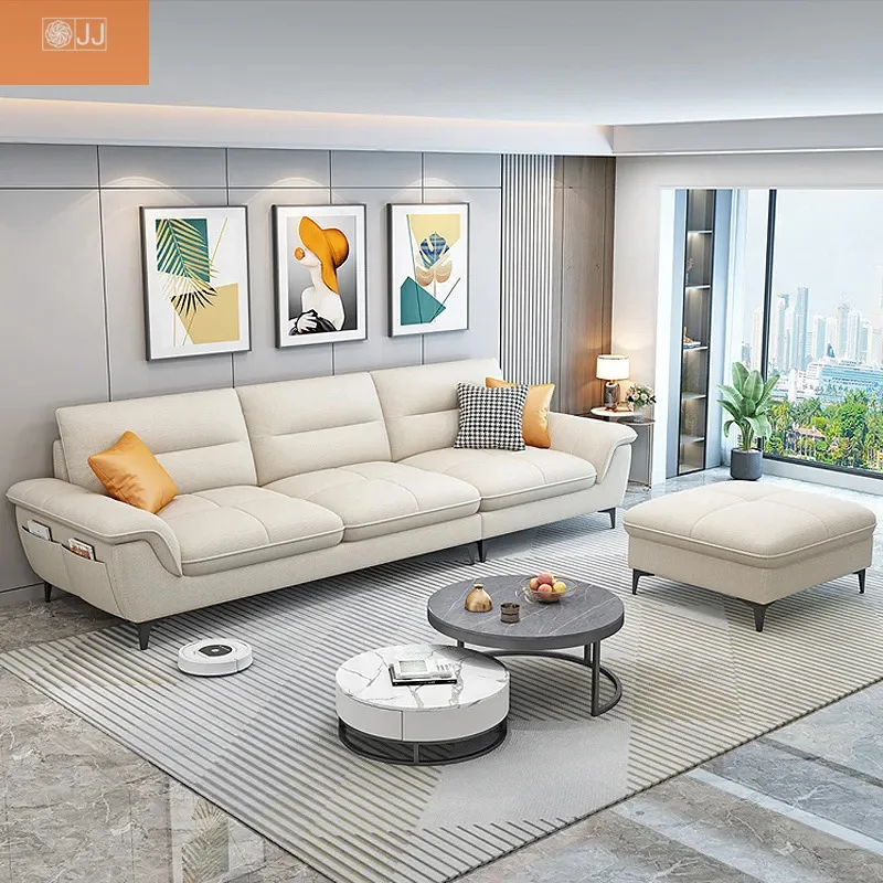 

Simple modern Internet celebrity new size apartment living room combination leave-in technology cloth cat scratching leather