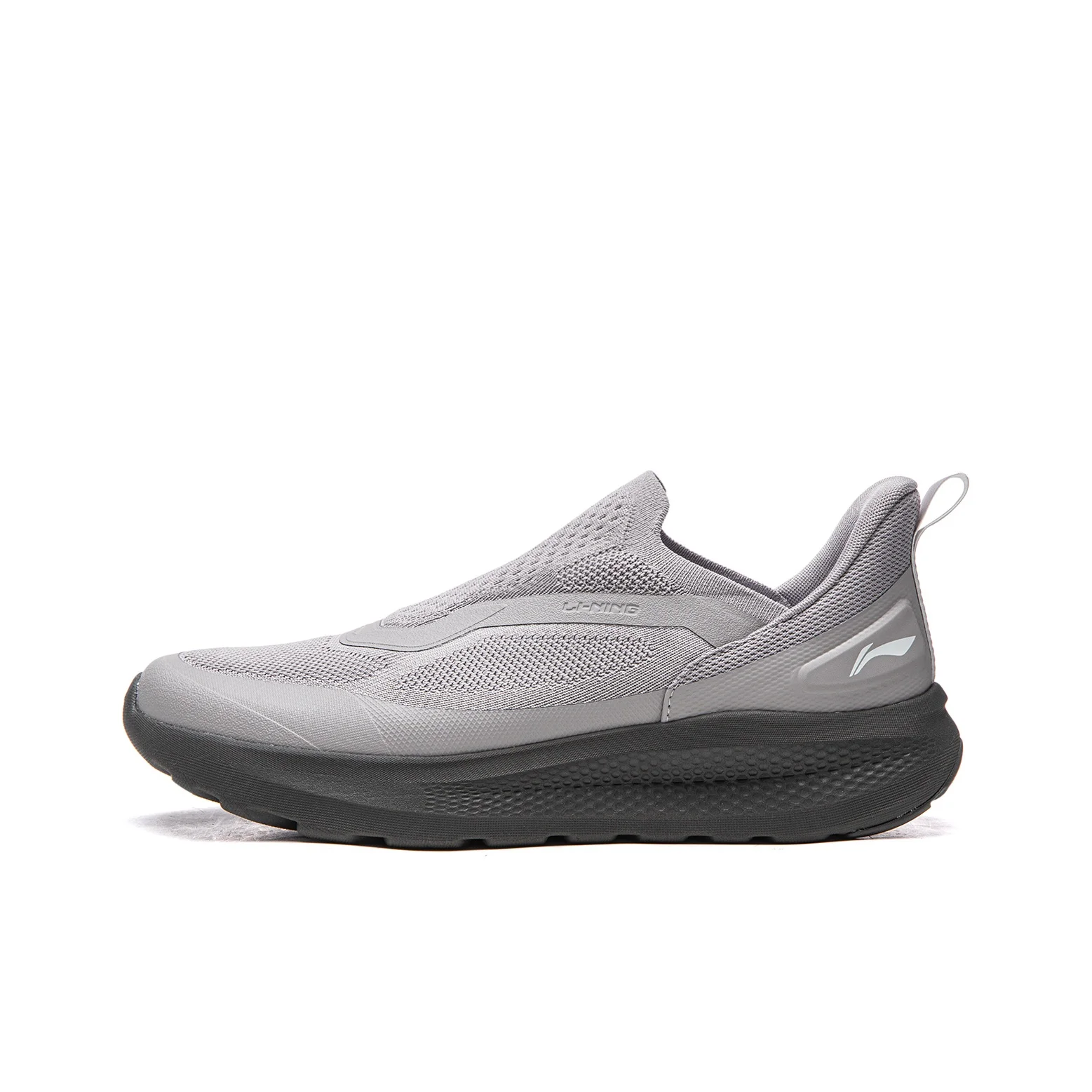 Li Ning Cloud Yi Slip On Cushioning Slip Resistant Low top Casual Shoes Men's Ultimate Gray AGLW055-1