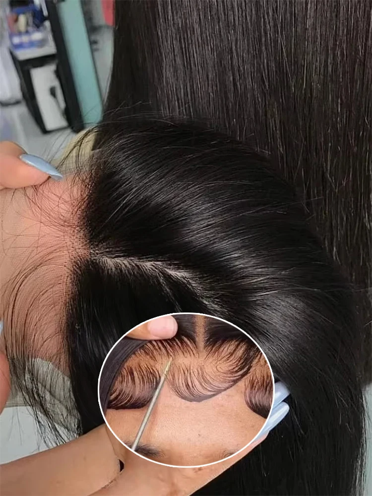 

100% Raw Human Hair Wig 7x5 Wear and Go Glueless Wigs Human Hair Pre Plucked Pre Cut Bone Straight 13x4 HD Lace Frontal Wigs