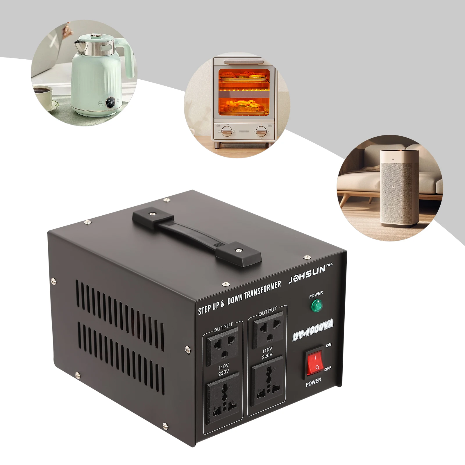 Trasformatori convertitori di tensione da 800 W Step Up/Down 110 V-220 V Protezione da sovraccarico Adattatore di trasformazione Tipi di prese multiple