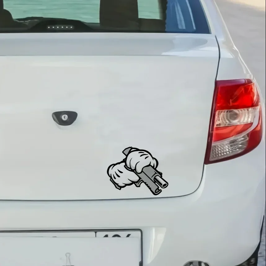 Buy Handlebar Gun And Stick It Can Warn Others Suitable For Car Body Stickers Glass Stickers Motorcycle Decoration Decals