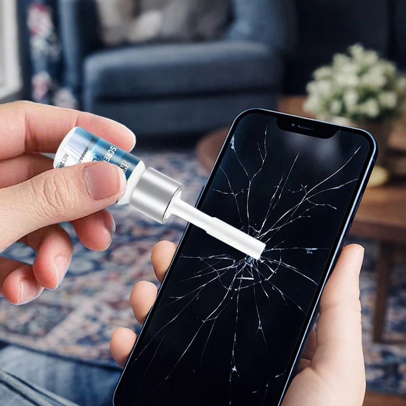 Mobile Phone Glass Repair Liquid (Specialized for Cracked Screens) - Instantly Rejuvenates the Screen, Comes with a Tool Kit