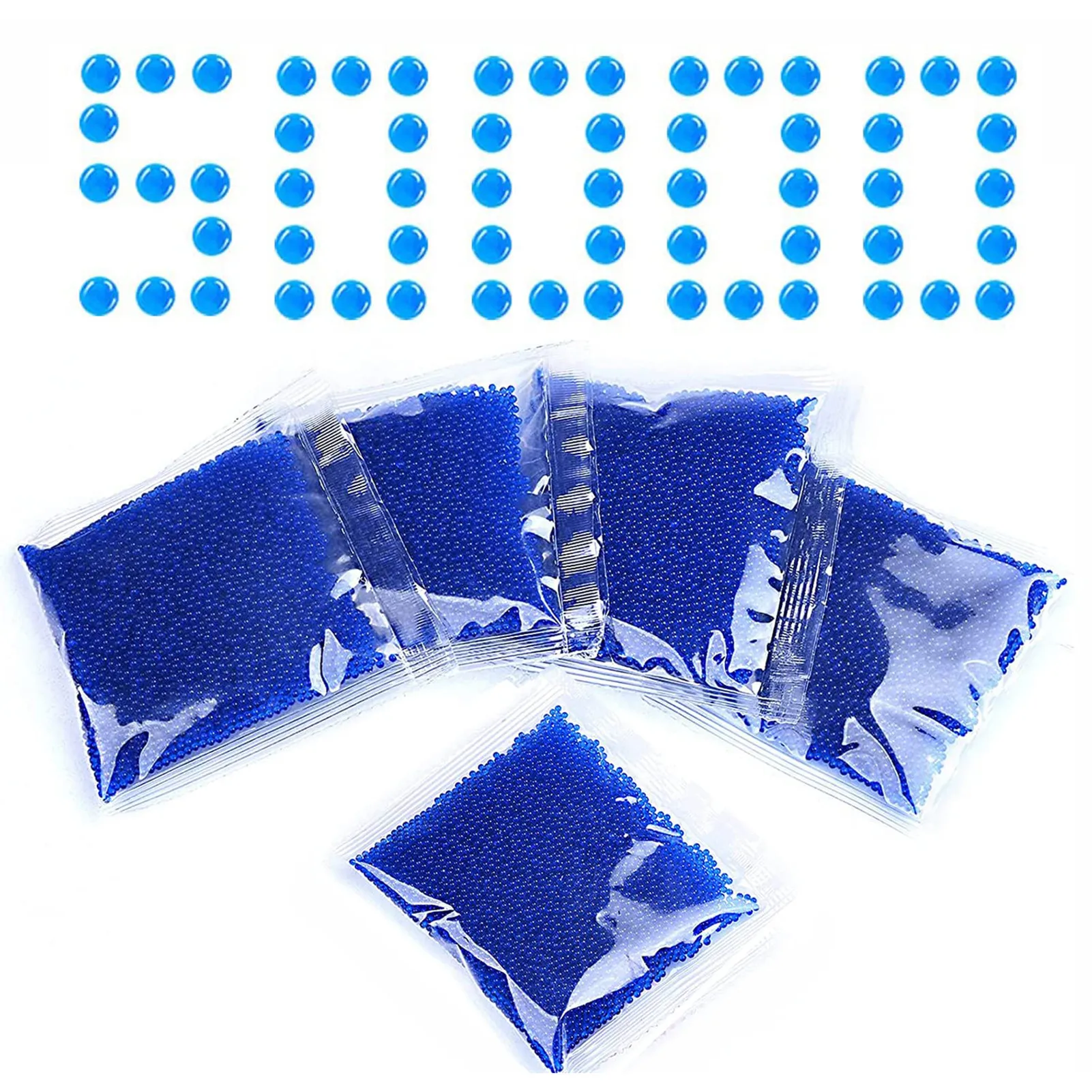 50000PCS/100000 PCS/lot Blue 7-8mm Soft Water Bombs Crystal Bullet Gel Ball PistolToy Accessories For Children Outdoor