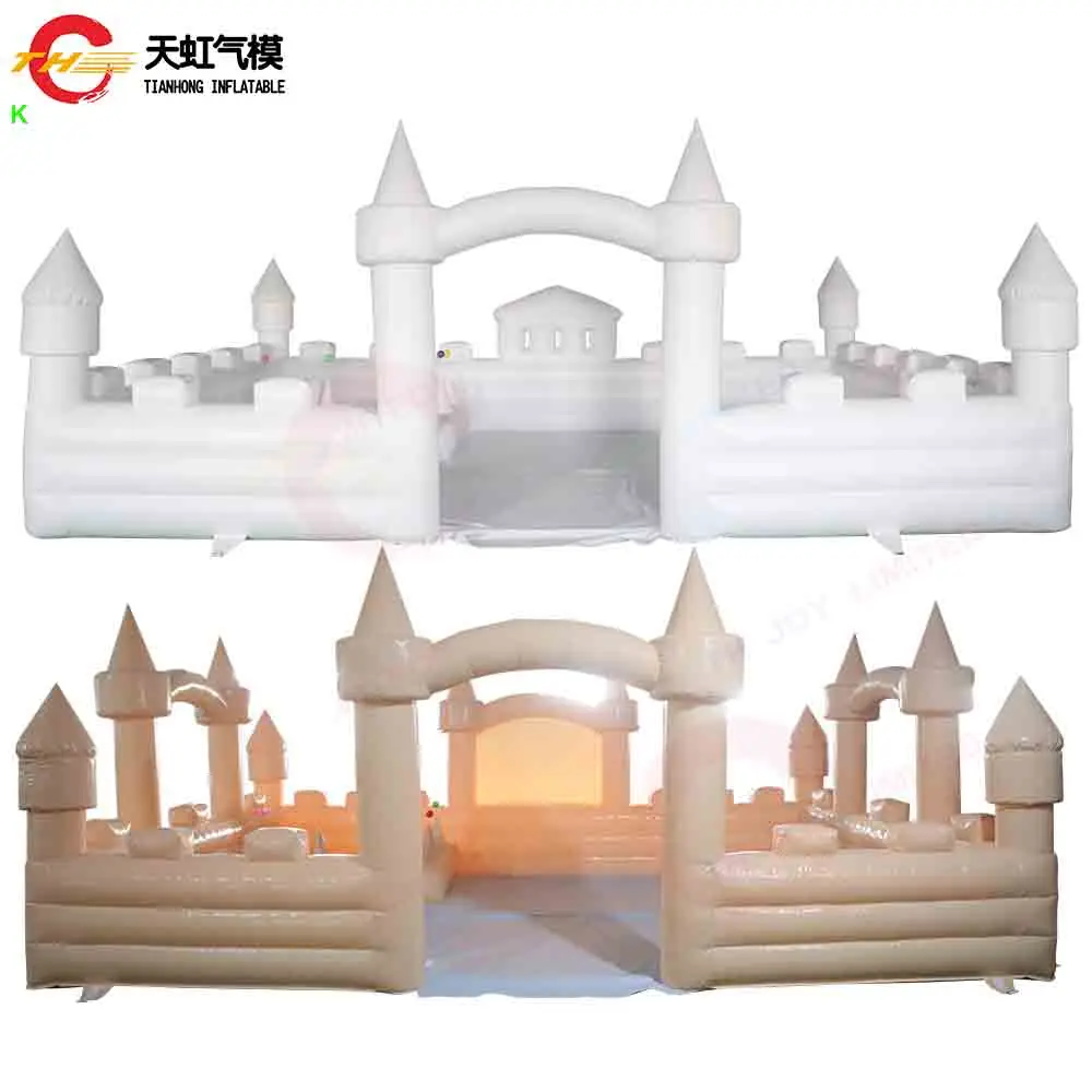 

Яма для мячей премиум-класса, белый надувной дом для прыжков, розовая надувная яма для пенопласта для карнавальных свадебных мероприятий, размер 6x4 м с воздуходувкой в комплекте