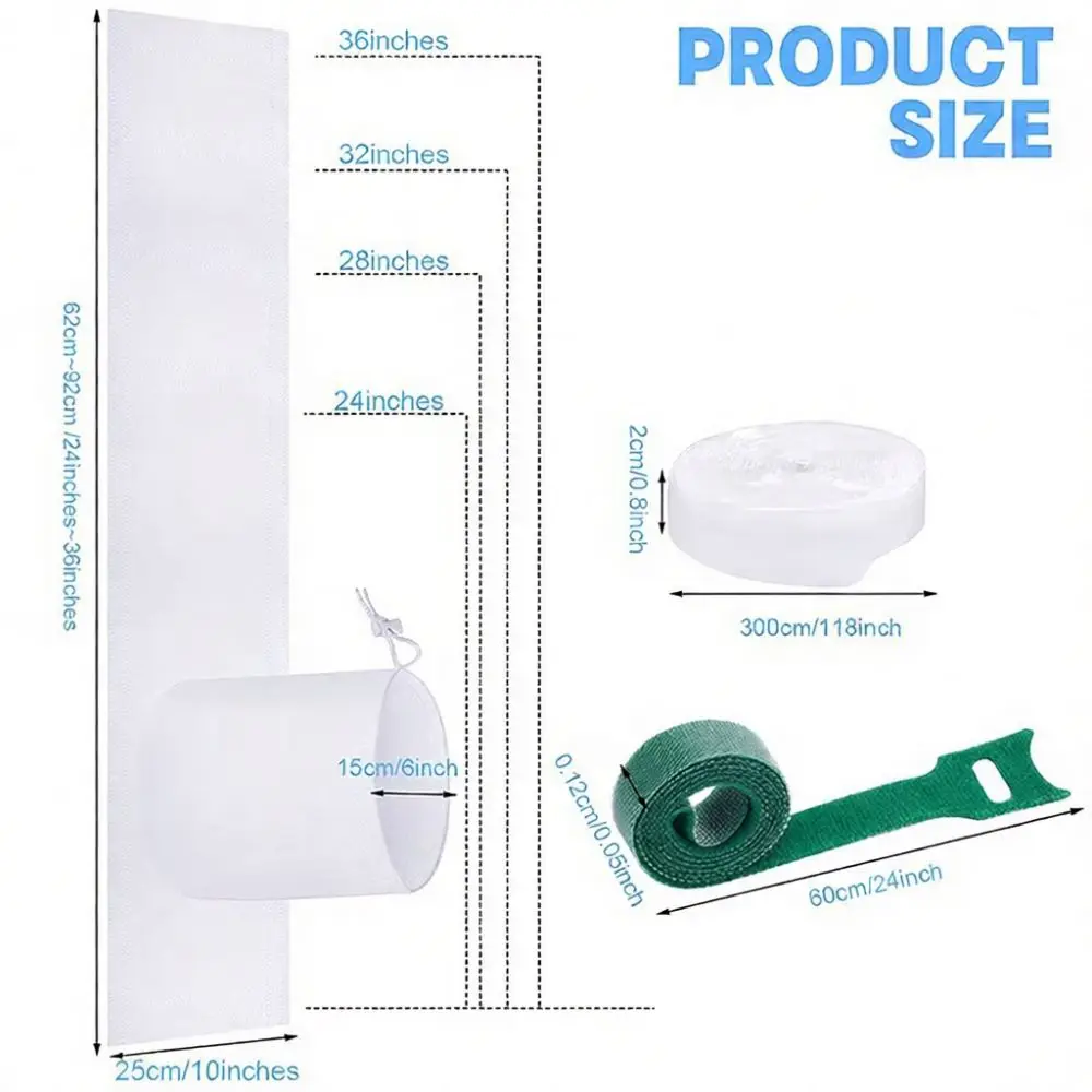 Universal Window Sealing Cloth For Mobile AC Units Exhaust Vent Hose Dust Insect Barrier Heat Insulation Accessory