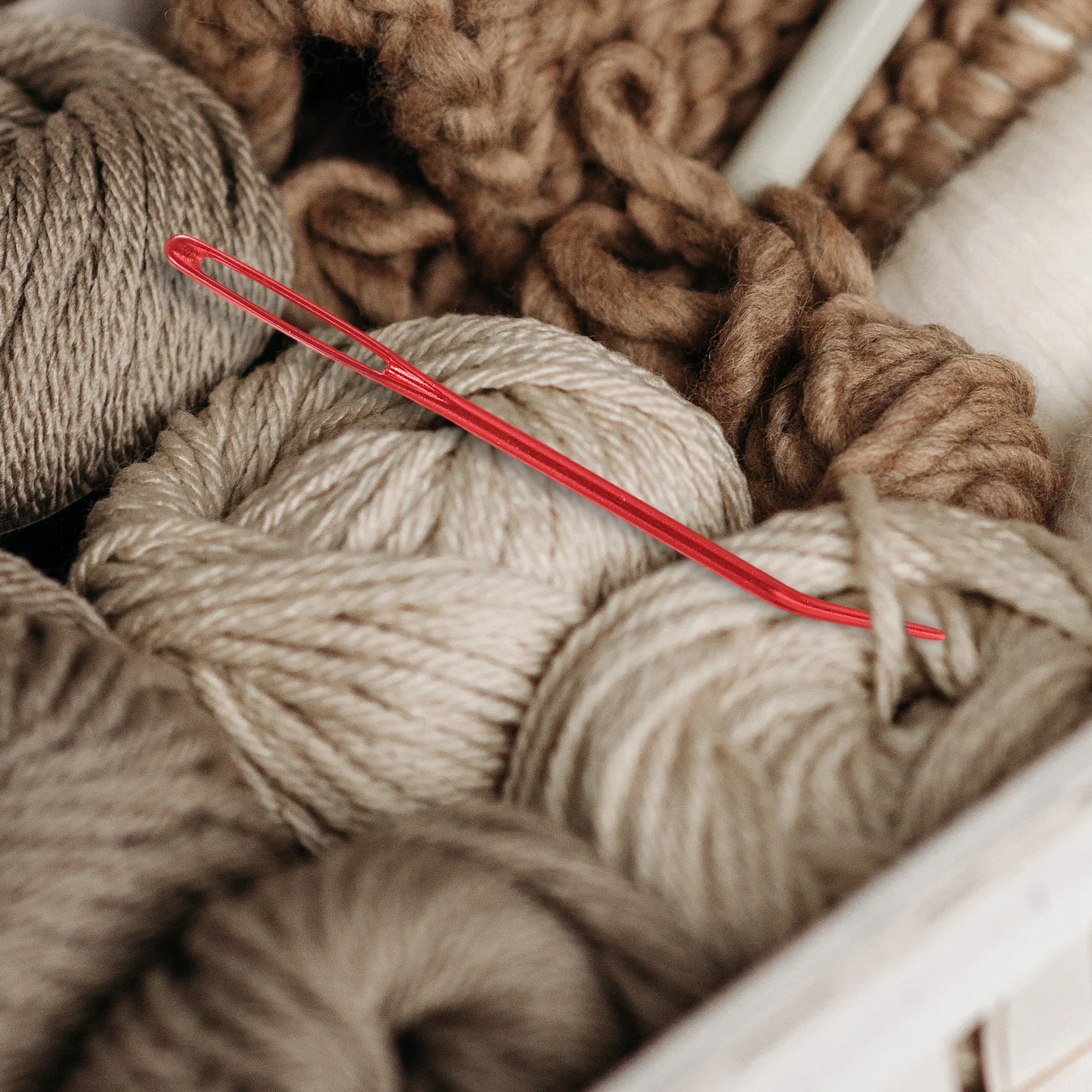 

Curved Aluminum Darning Needles Knitting Supplies Portable Tapestry Yarn Tools Compact Elbow For Sweaters Scarves Beginner