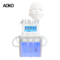 AOKO New 6/7 IN 1 H2O2 Aqua Peel Hydro Dermabrasion Skin Care Machine Dermabrasion Skin Lifting Spa Water Oxygen Jet Diamond Pee