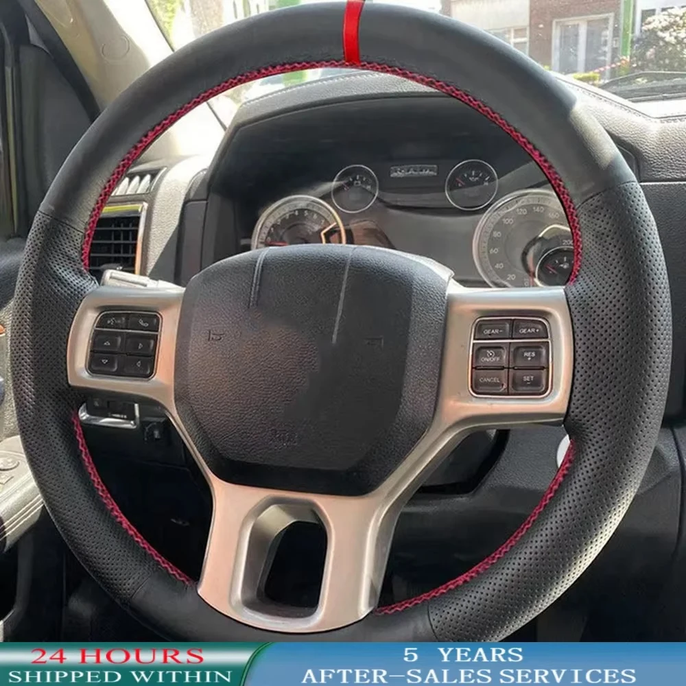 Customized Car Steering Wheel Cover Leather Original Steering Wheel For Dodge RAM 1500 Classic 2012-2023 RAM 2500 3500 5500