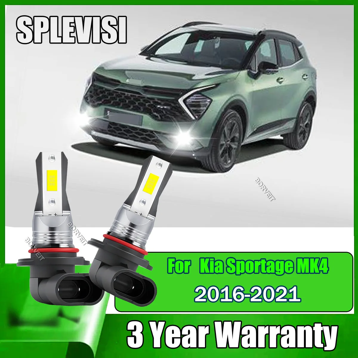 2 قطعة 9006 HB4 سيارة LED أضواء الضباب لمبات 6000K الأبيض السيارات مصابيح الضباب لكيا سبورتاج MK4 2016 2017 2018 2019 2020 2021