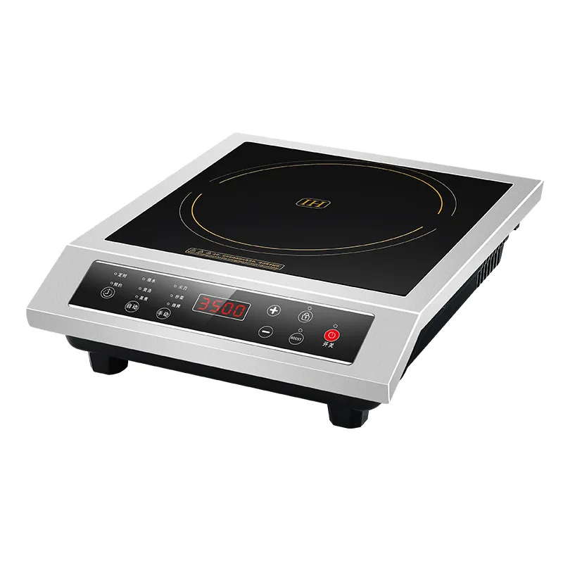 3500W Commercial Induction Cooktop Flat Surface with Timer for Restaurant Canteen Soup Stir-fry