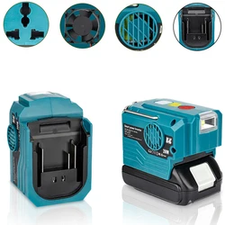 Inverter di potenza per batteria Makita da 18V a uscita ca 120V/220V generatore di Inverter a onda sinusoidale modificata portatile con USB, tipo-C