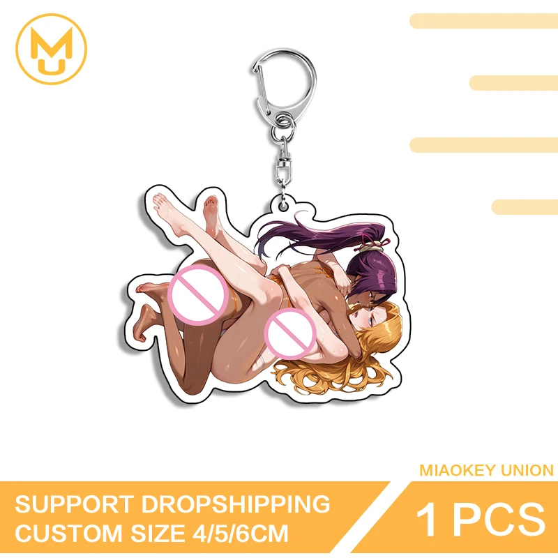 Shihouin Yoruichi Alluring Bikini Keyring Mirko NSFW Sexual Posture Customized Jewelry Versatile Fashion Props Back To School