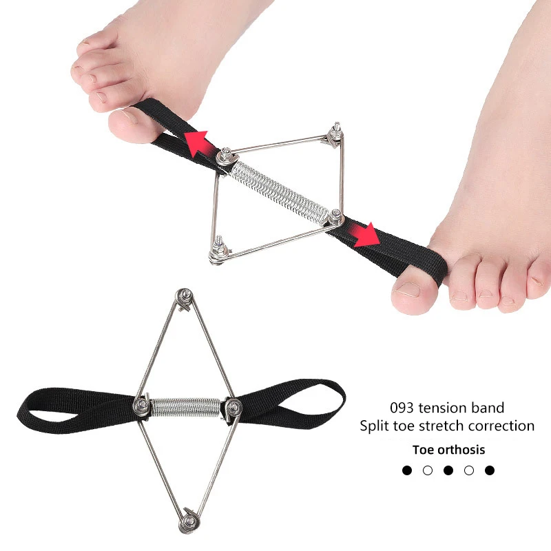 Toe Straightener Hallux Valgus Corrector Belt Foot Stretch Recovery Training Exerciser Strap Thumb Elastic Band Foot Tools 2023