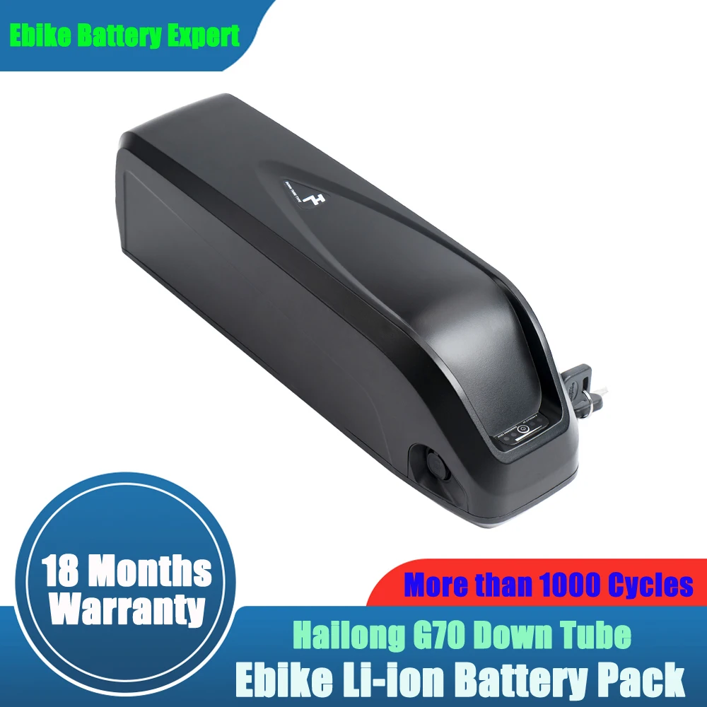 Li-ion Battery Pack Hailong G70 Shark Akku Replacement 48V 52 17.5Ah 840Wh 910Wh for  500W 1000W Mountain Bike US Stock