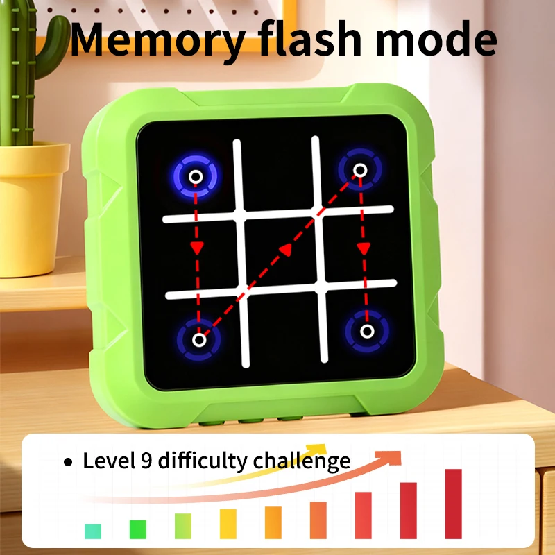 Tablero de ajedrez electrónico Tic‑Tac‑Toe, juguete educativo multifuncional para niños, juego cerebral interactivo para padres e hijos