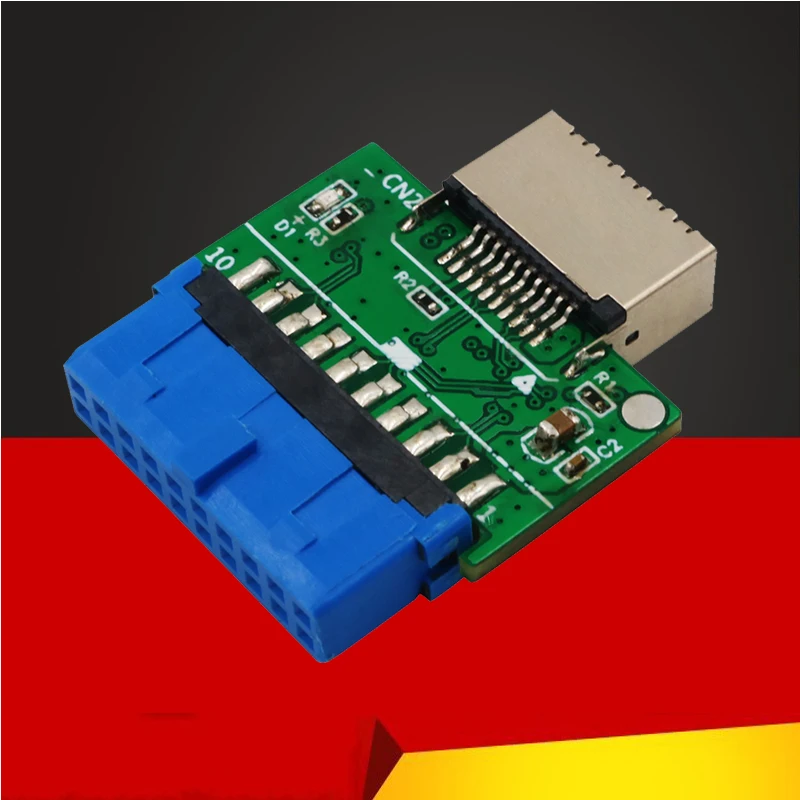 

TYPE-E to USB 3.0 Riser Connector Type C USB3.1 Front Panel Socket USB 19 Pin to TYPE-E 20 Pin Header Adapter for Motherboard PC