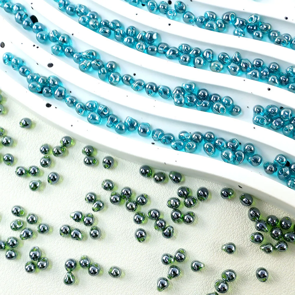 10 g/Röhre Miyuki transparente Wassertropfenperlen, importiert aus Japan, Schmuckzubehör, das zur Herstellung handgefertigter Armbänder und Halsketten verwendet wird. – Detail 2