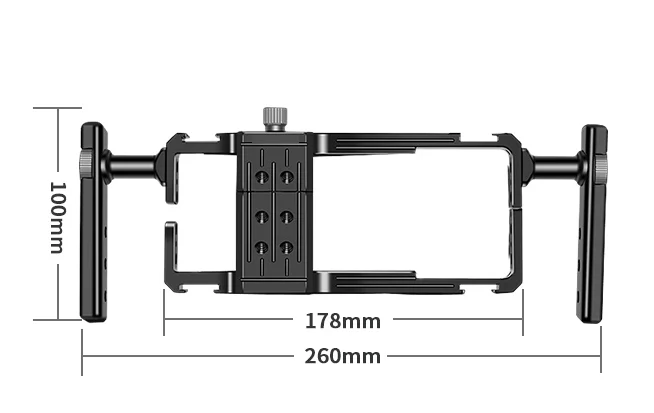 

Dual Handle Aluminum Smartphone Handheld Gimbals with Comfort Grips Universal Video Rig Phone Cage Camera Accessories