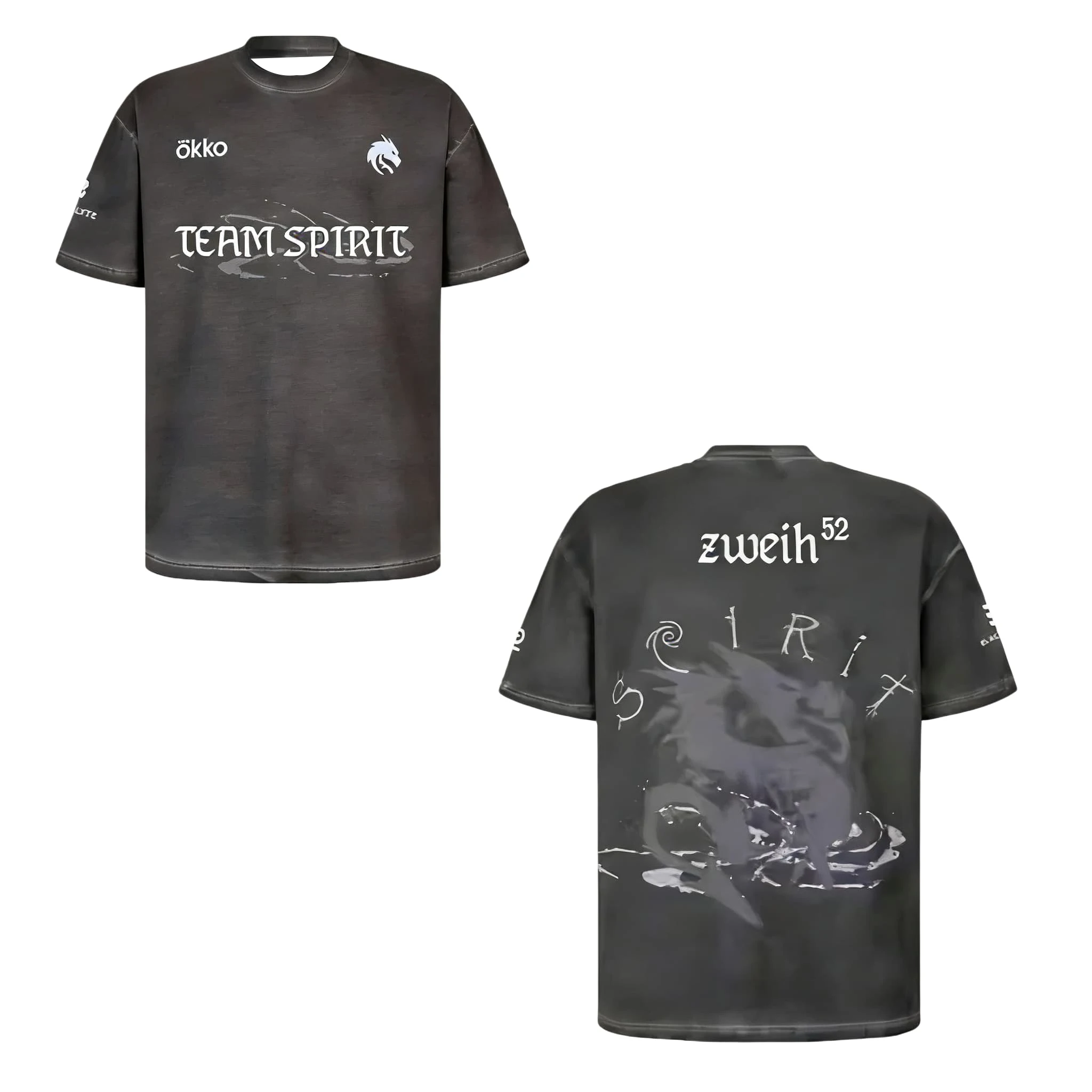 Team Spirit Pro Kits CS2 Esports Club Custom Jersey Donk Damen T-Shirt Unisex T-Shirt Kurzarm Schnelltrocknend Herren T-Shirt – Detail 7