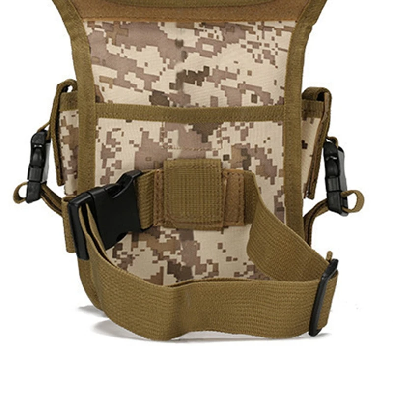 Multifuncional camuflagem Drop Leg Bag, impermeável moto esportes saco, caminhadas e caça