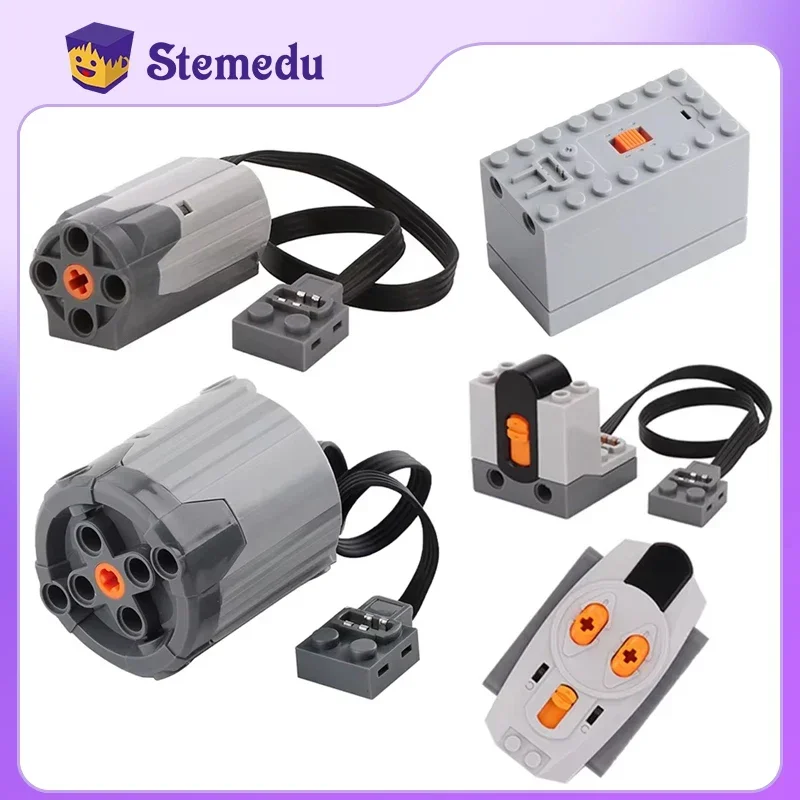 Train Buggy Motor M XL Servo Motor Technical MOC Power Functions Motor Parts IR Remote With Legoeds Toy 8883 8882 88000 DIY Toys