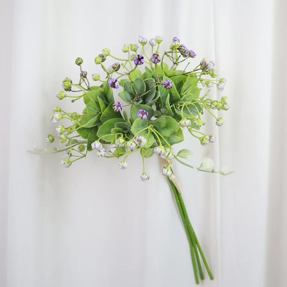 

34cm Artificial Baby's Breath Bouquet Fake Plants Flower Arrangement Wedding Table Decoration Party Home Decor Vase Accessories