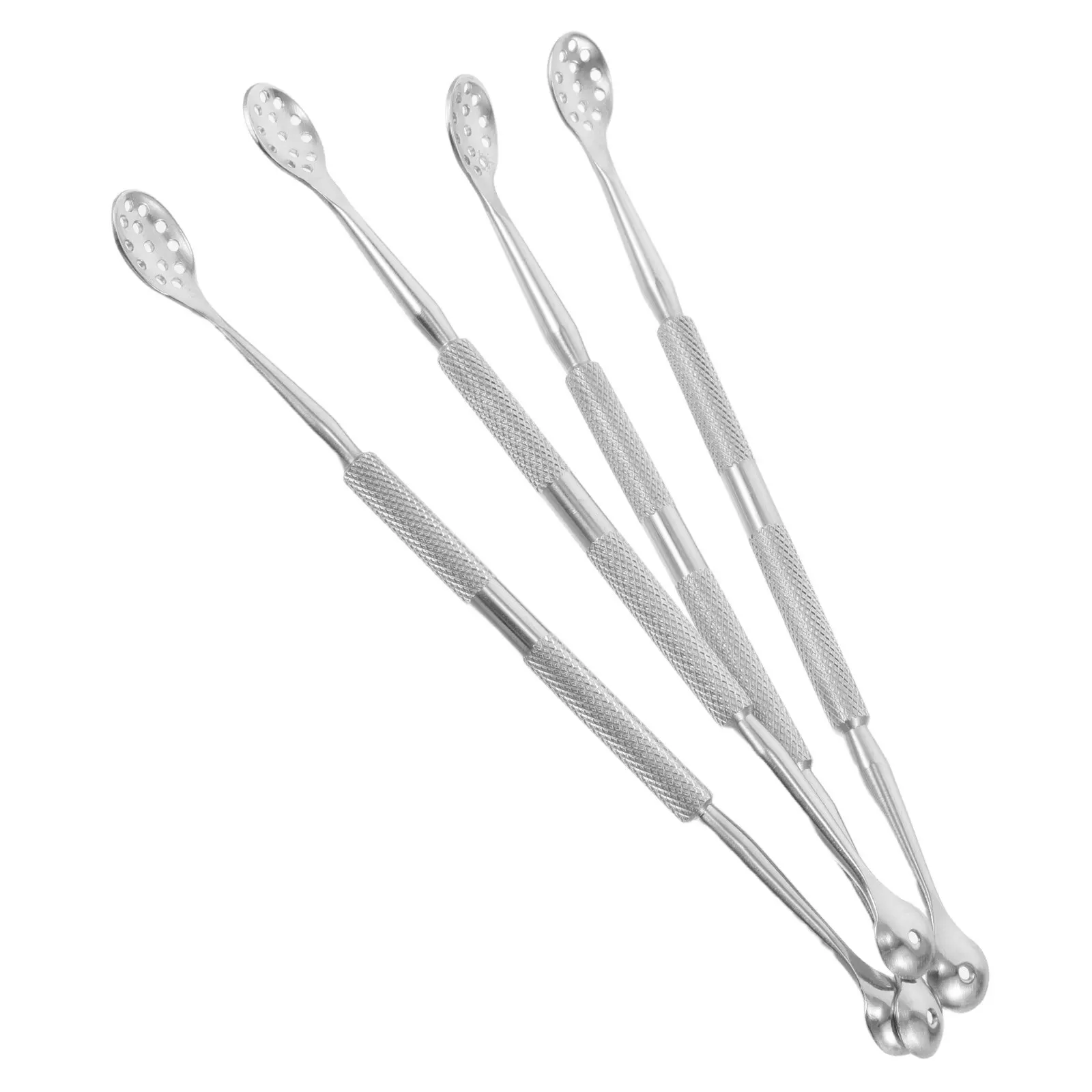 

4Pcs Stainless Steel Dual Ended Cuticle Pusher and Scraper Tool for Manicure Pedicure Dead Skin Removal Professional Nail Care