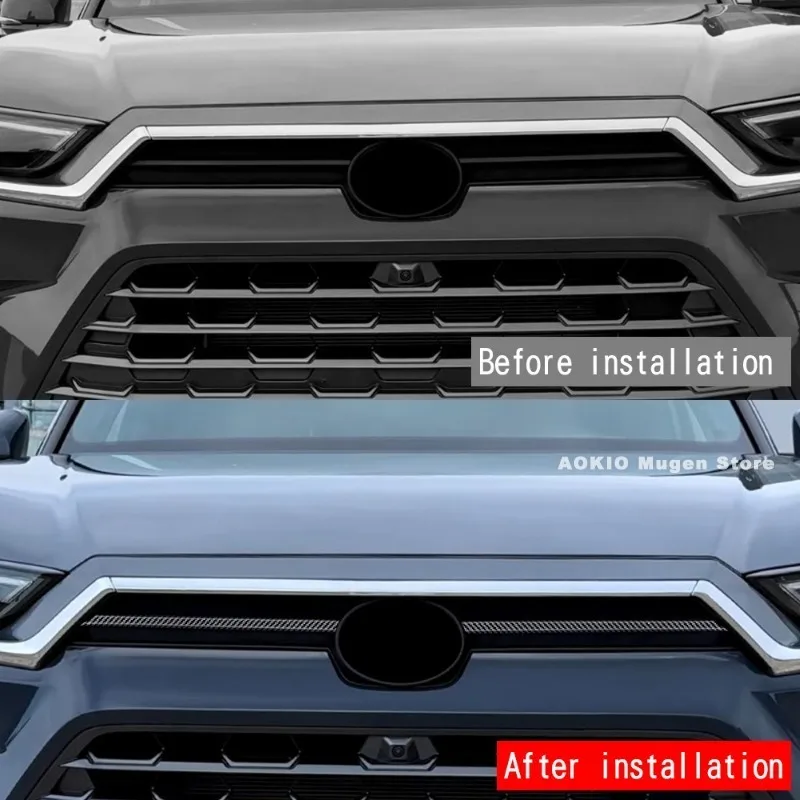 Car Front Bumper Grille Trim Grill Decoration Strip Covers for Toyota GRAND HIGHLANDER Interior Accessories 2024