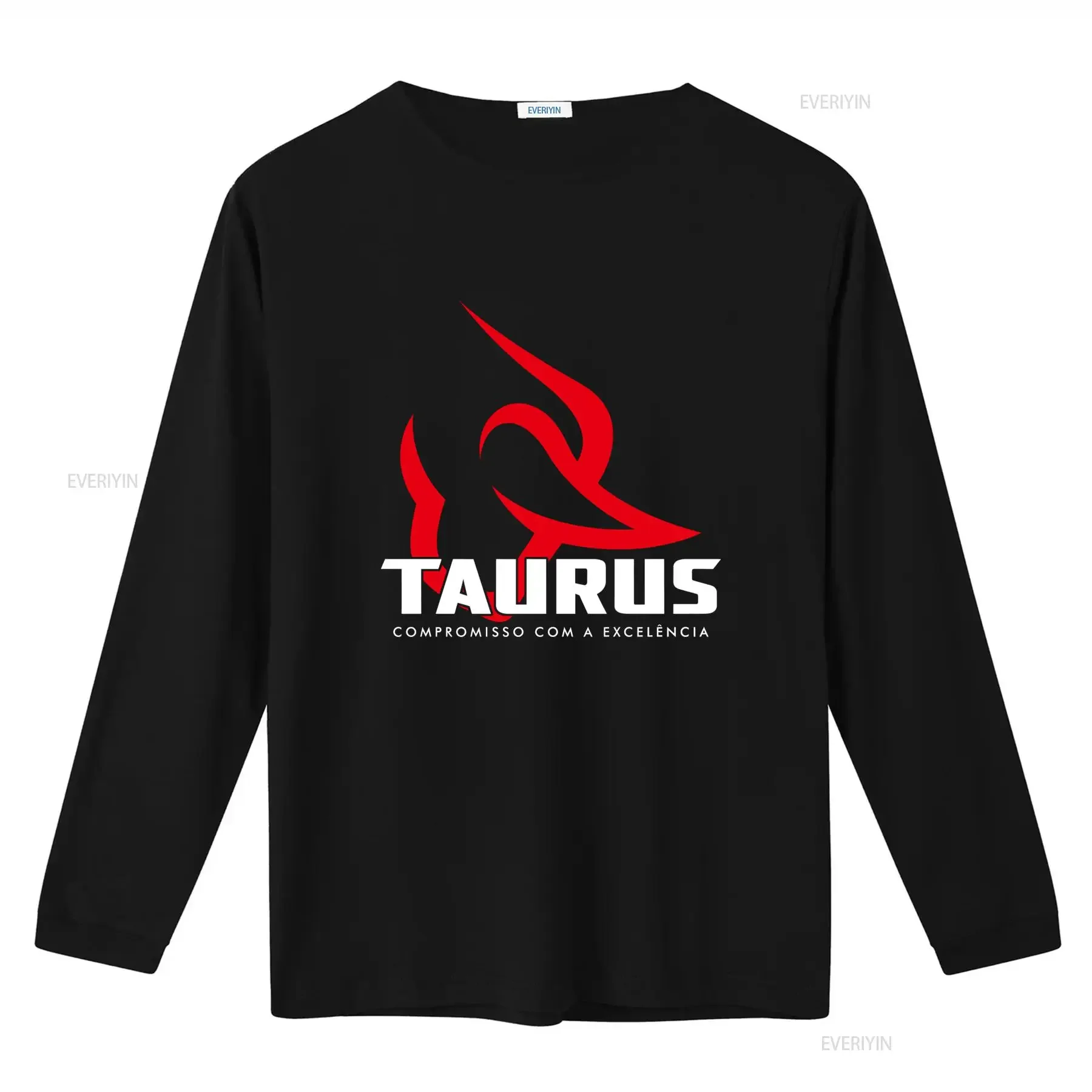 Taurus Guns Firearms Men's Black T Shirt with Bold Red Logo Print Sizes S 5XL vintage Washed graphic Stylish streetwear homme