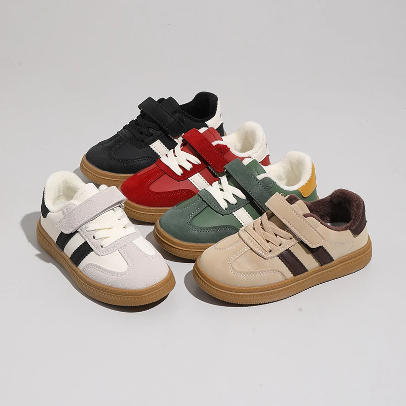 

Children Casual Sneakers New Black Soft Bottom Girls Boys German Training Shoes Autumn Winter Fashion Red Kids Baby Casual Shoes