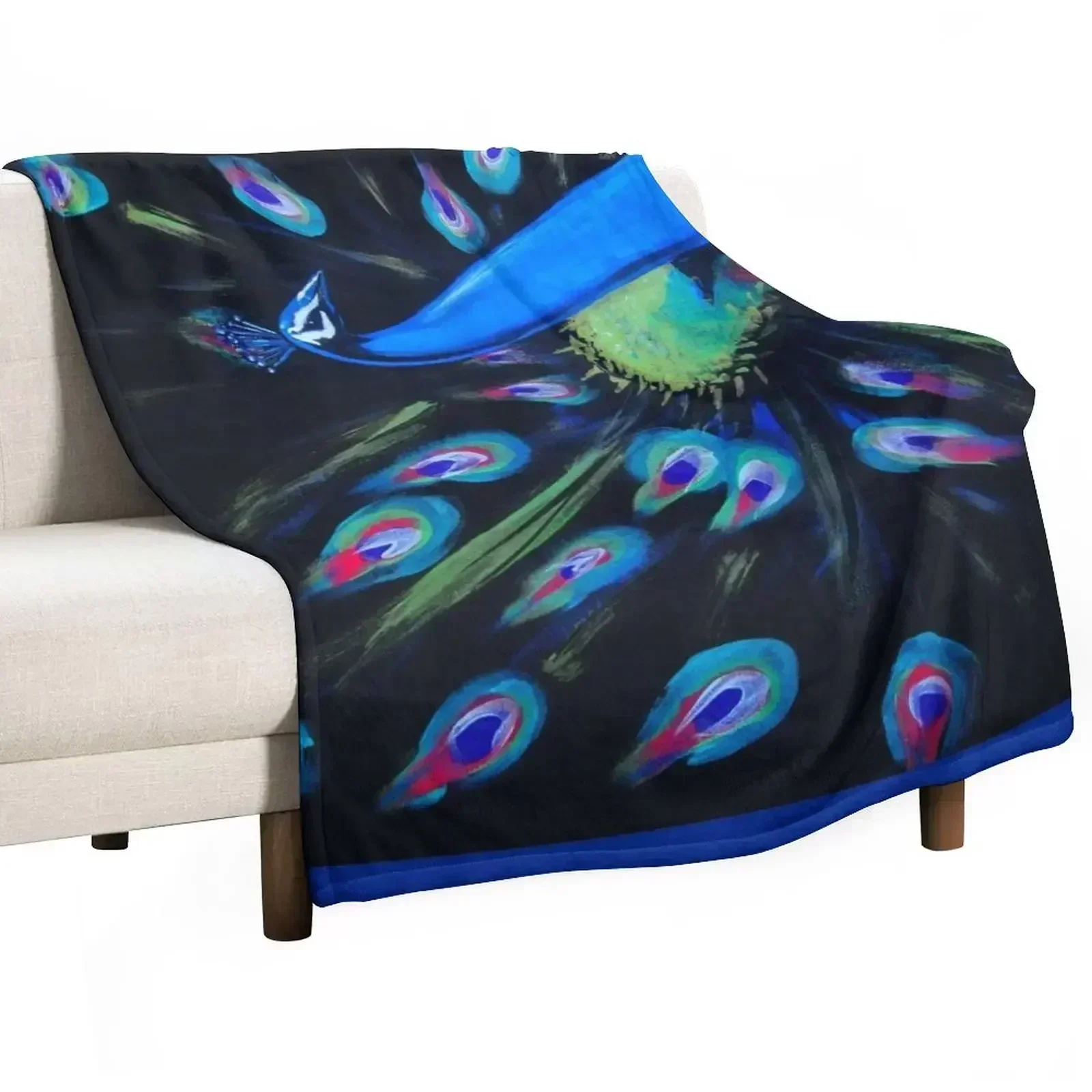 

Peacock Throw Blanket for babies Plaid Blankets