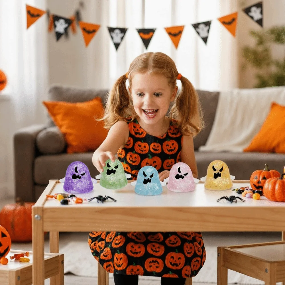 new-slow-rebound-ghost-ghost-shape-multicolor-halloween-glitter-ghost-stress-party-favors