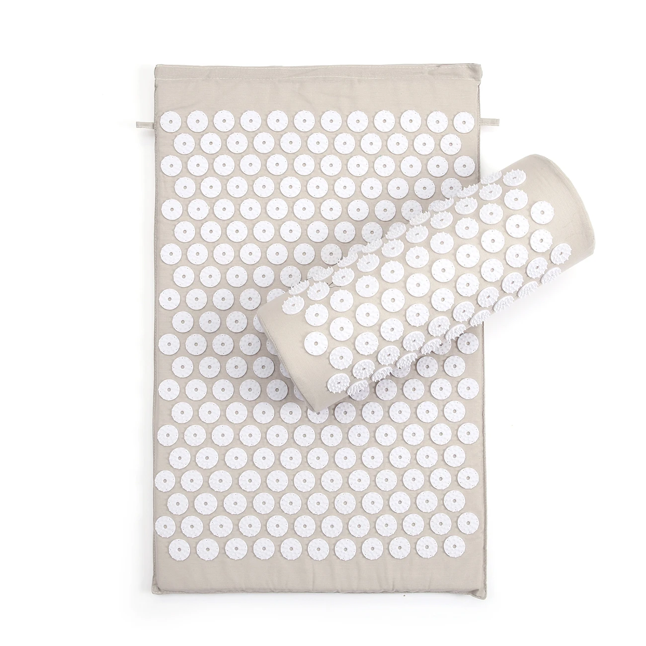 68*42*2cm Light Gray Acupressure Massage Mat & Pillow Set Free Storage Bag