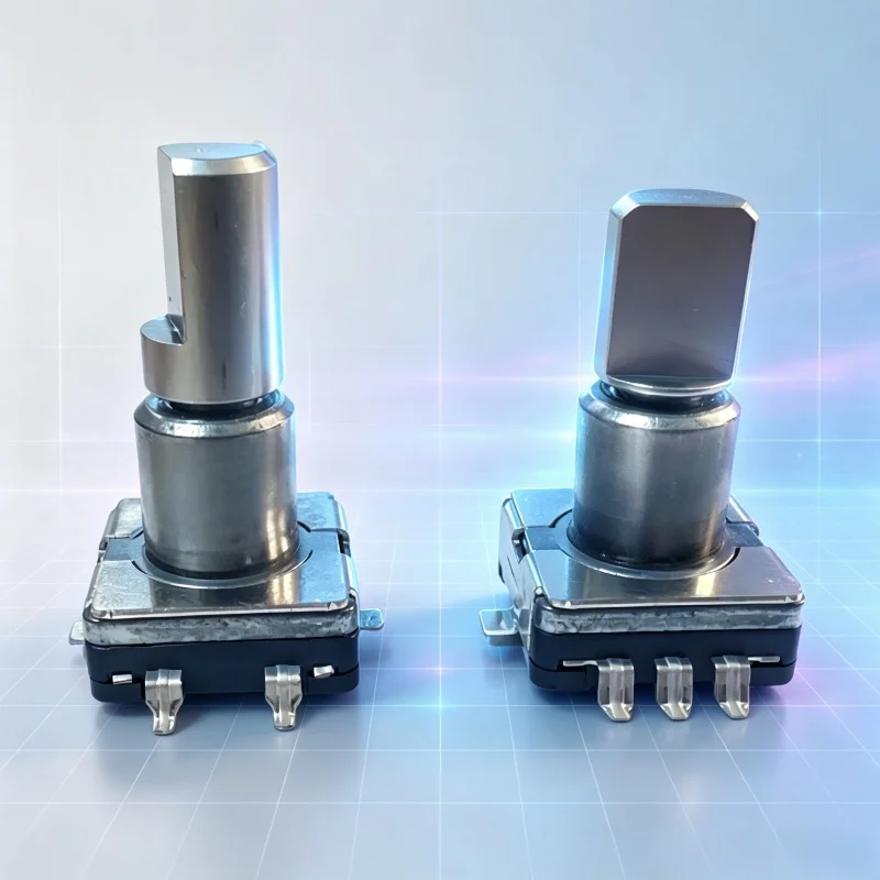 5pcs Audio Mixing Console Amplifier 360 Degree Infinite Rotation EC11 Rotary Encoder Switch Push Button 15/17mm Half Shaft