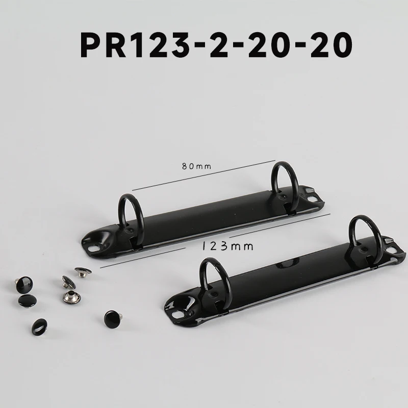 A7 2 Rings Binder Clip Shiny & Matt Black