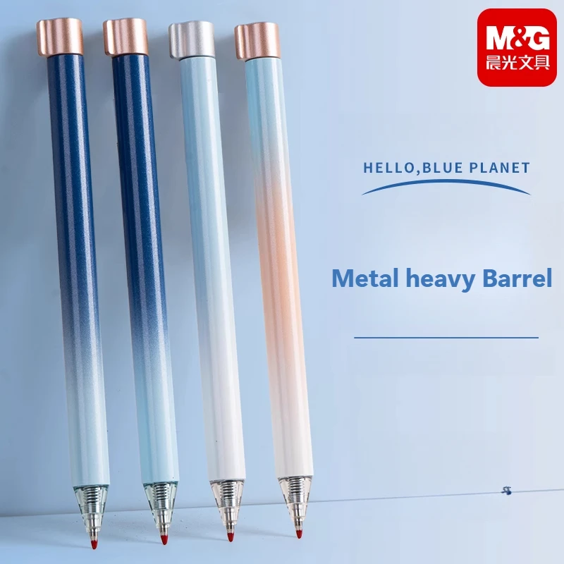 

Gradient Gel Ink Pens High-density Rotating Smooth Signature Pen Heavy Quick-Drying Black Bullet Tip Office Writing Pen 0.5Mm